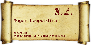 Meyer Leopoldina névjegykártya